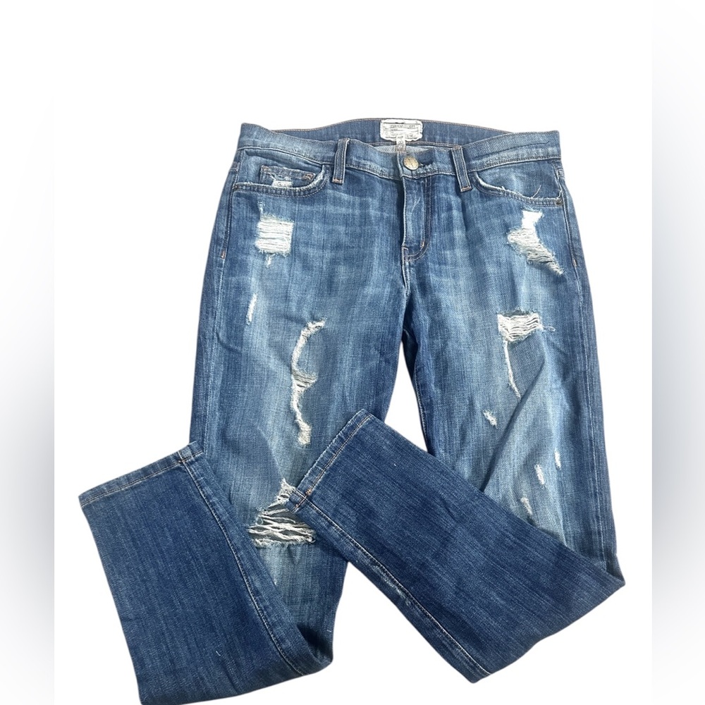 Women Current Elliott Stiletto Jodie Shredded Denim Jeans size 28